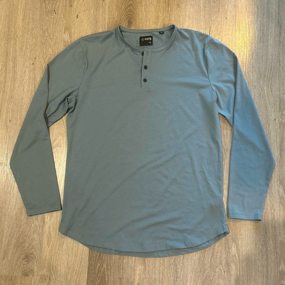 Cuts - AO Long Sleeve Henley - Swell